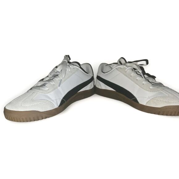 New Women's PUMA Club 5v5 Suede JR Sneaker White Black Gum Bottoms US Size 8 - Picture 4 of 10